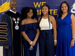 Dr. Jenkins and his family at commencement
