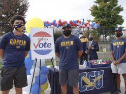 CSU athletes during the push to vote campaign 