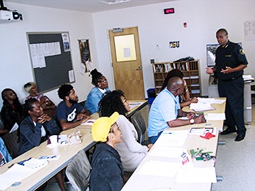 Coppin Police Internship Program students in the classroom
