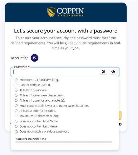 secure account with PIN