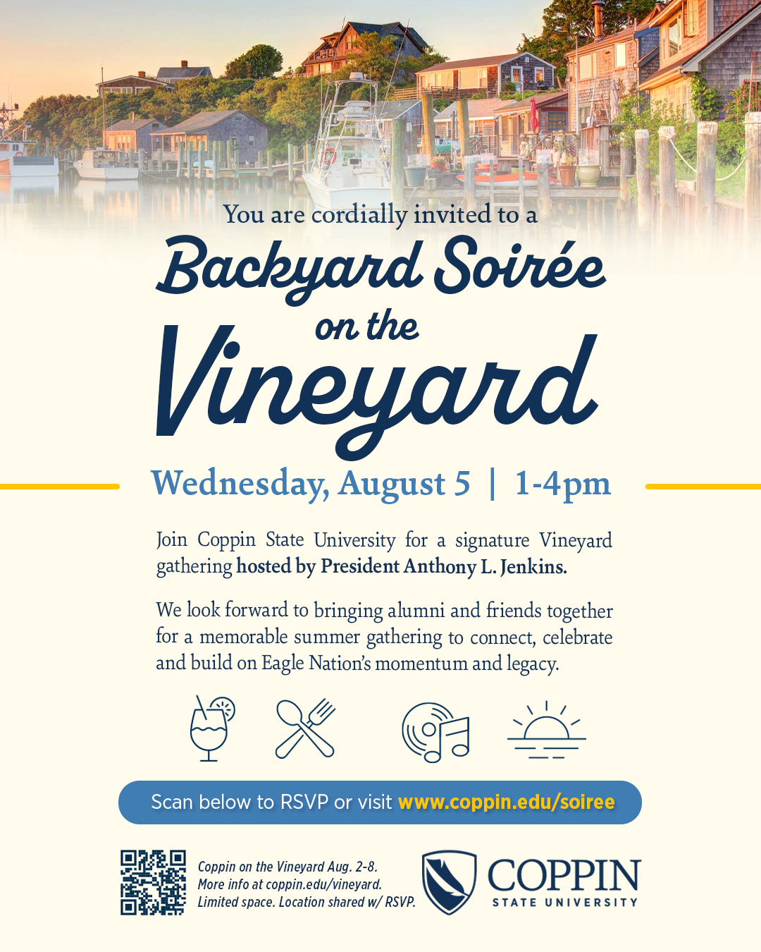 Coppin Soiree on the Vineyard flyer.