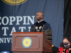 Dr. Jenkins speaking at commencement