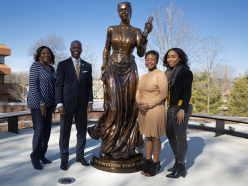 President Jenkins with Coppin staff members