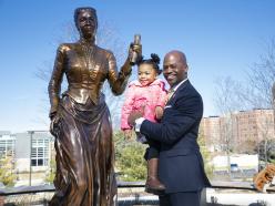President Jenkins at the Fanny Jackson Coppin Statue unveiling event