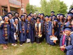 President Anthony L. Jenkins with Graduates 