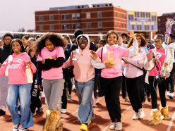 Students at Campus Wellness Walk 