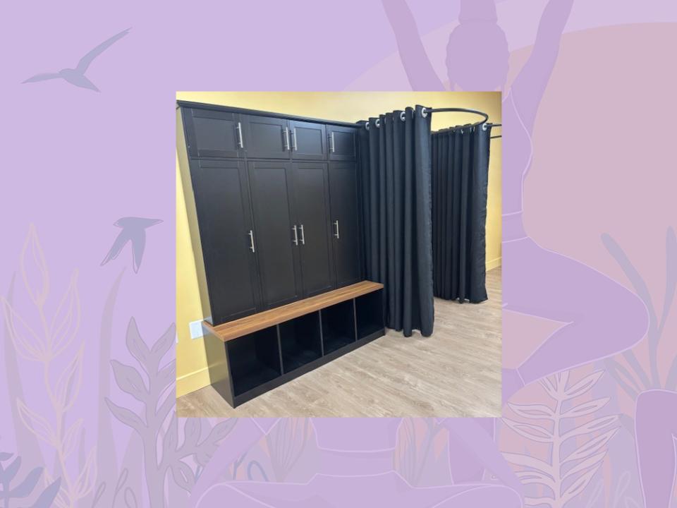 wellness pod lockers and changing room