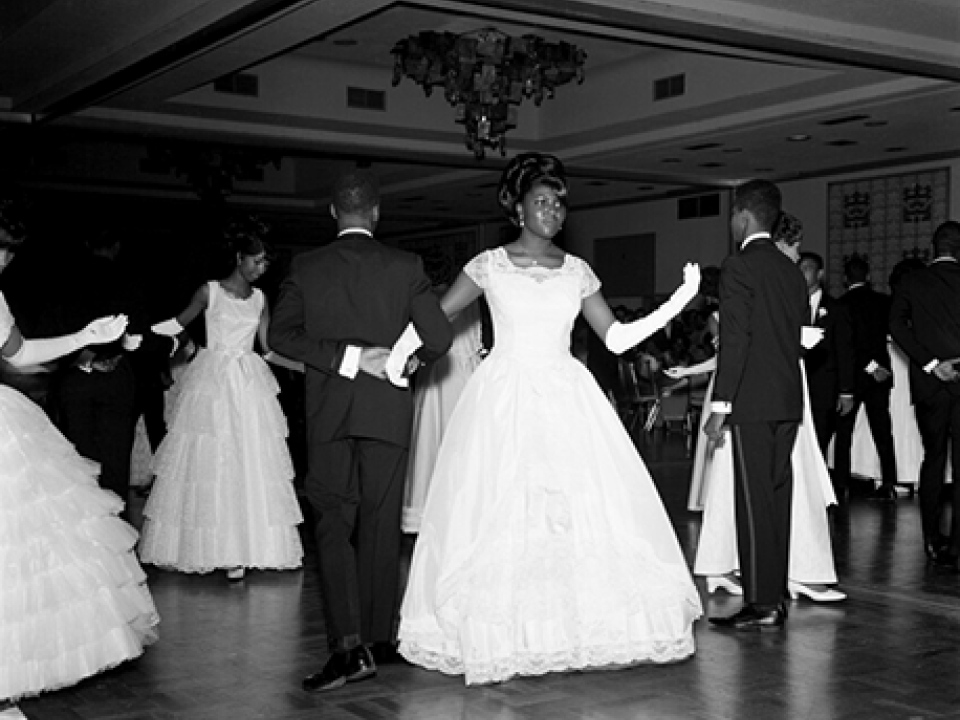 Classic photo of Black debutant culture.