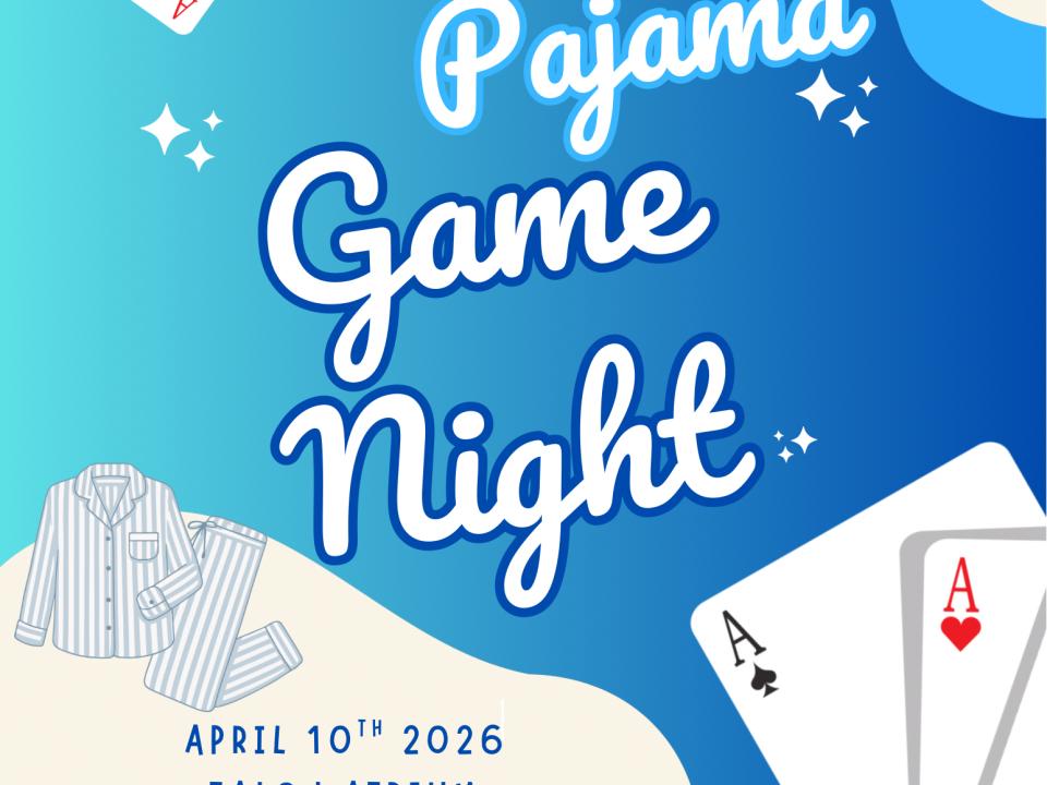 Pajama Game Night flier