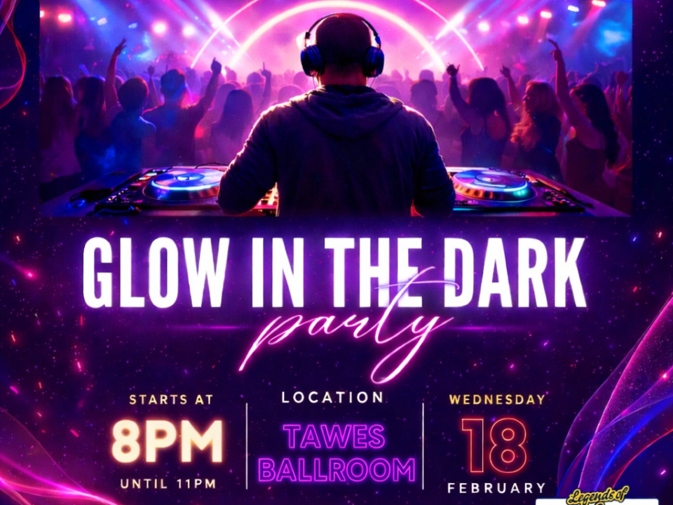 glow in the dark party homecoming 26 flier