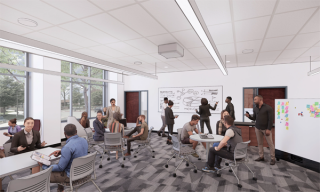 A rendering of the College of Business' Center for Strategic Entrepreneurship.