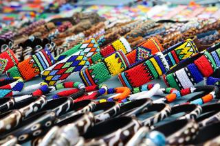Colorful handmade bracelets, bangles