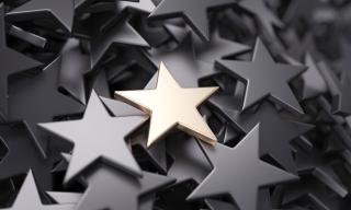 Gold star with other stars