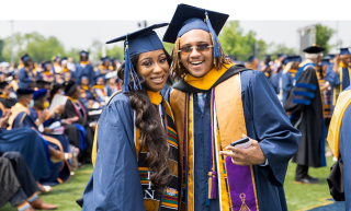 Coppin graduates during the 2022 commencement ceremony.