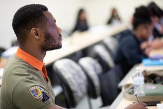 Nursing student in classroom