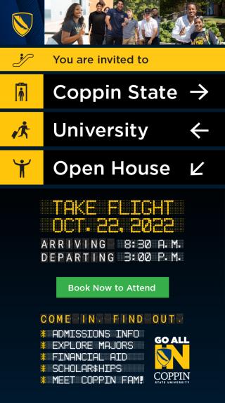 Coppin State University Open House - Saturday, October 22, 2022