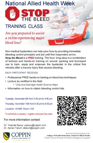 Stop The Bleed Training flier