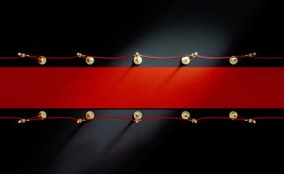 Red carpet over black background