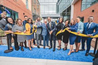 College of Business ribbon cutting