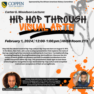 Carter G. Woodson Lecture: Hip Hop Through Visual Arts