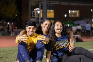 Students on the PEC field