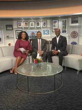Dr. Jenkins with WJZ Anchors Janay Reece and Tim Williams