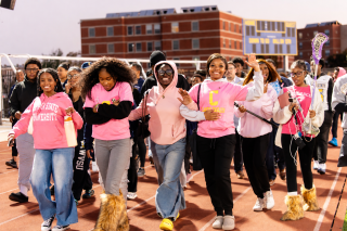 Students at Campus Wellness Walk 