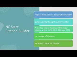Ncsu on sale citation builder