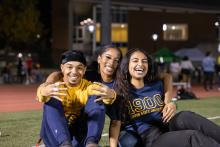Students on the PEC field